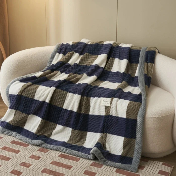 Knit Blanket Throw Soft Chenille, Crochet, Handmade Knit Throw Blanket for Couch Bed.