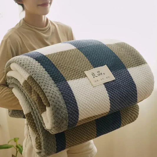 Knit Blanket Throw Soft Chenille, Crochet, Handmade Knit Throw Blanket for Couch Bed.
